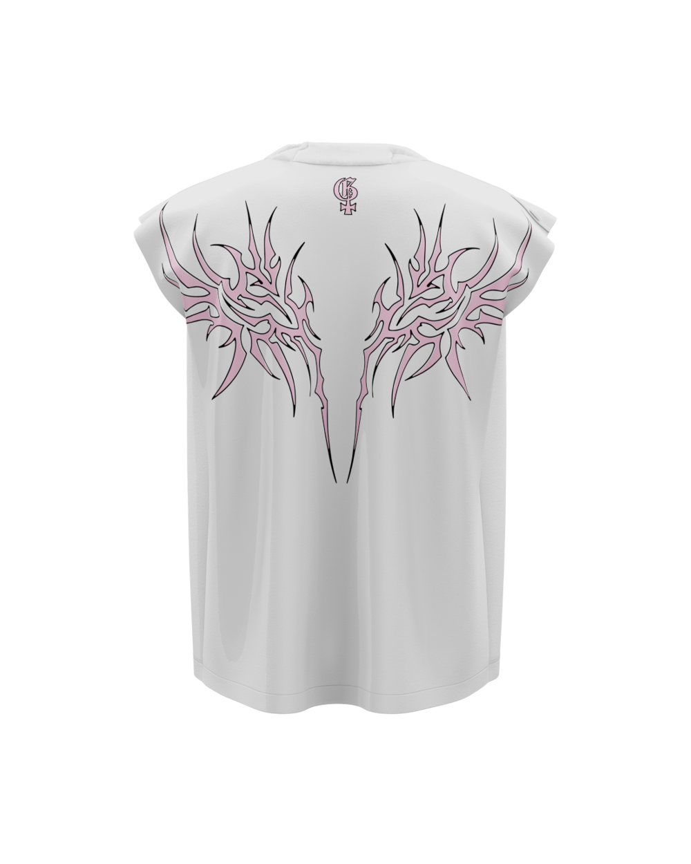 Kayla Unisex White Boxy Vest