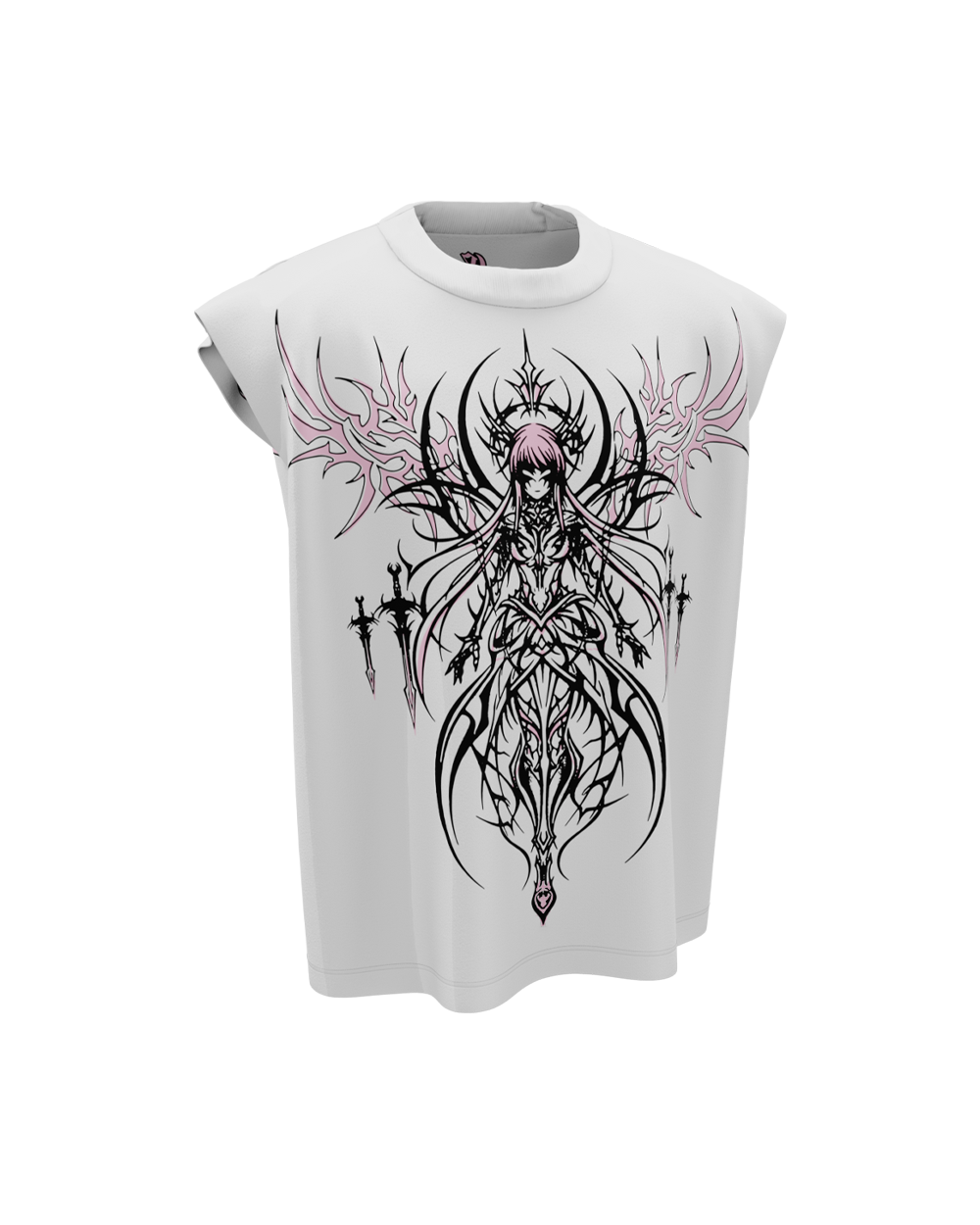 Kayla Unisex White Boxy Vest