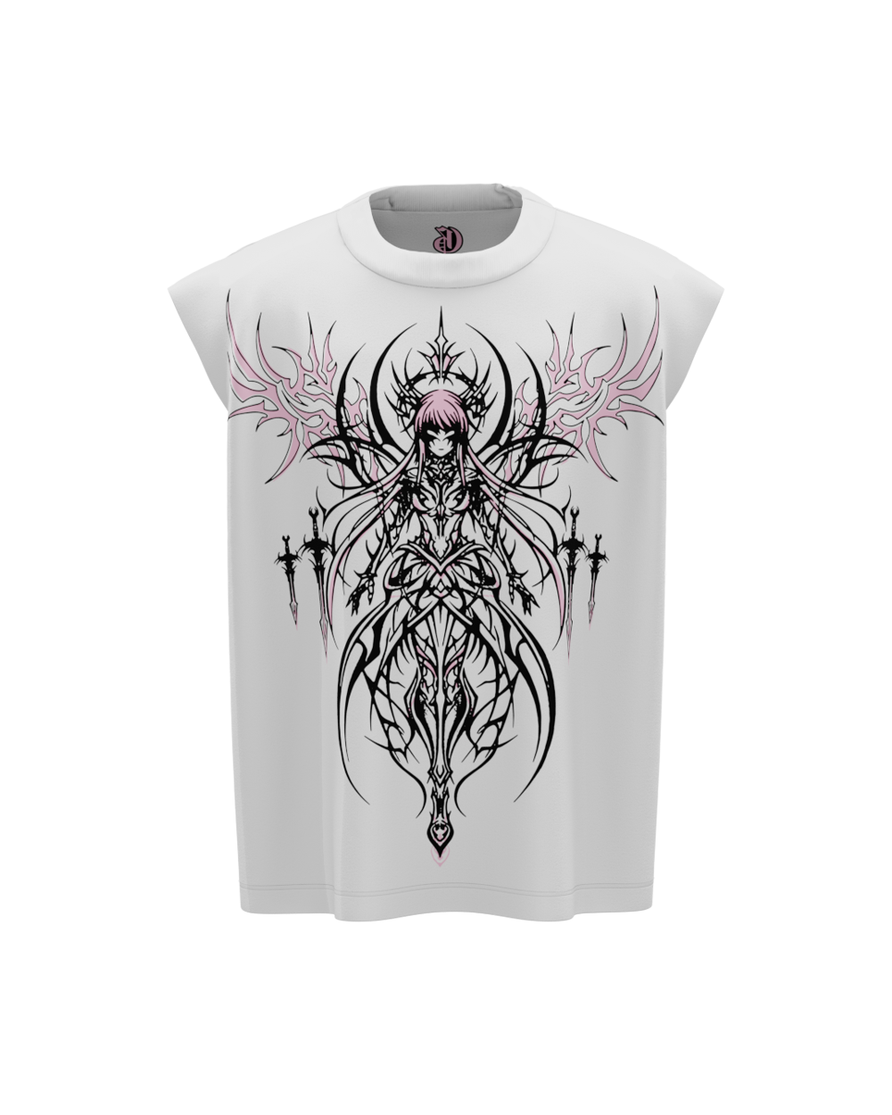 Kayla Unisex White Boxy Vest