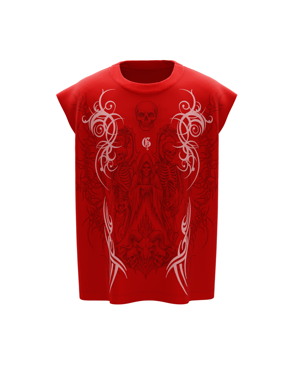 Khoon Red Boxy Unisex Vest
