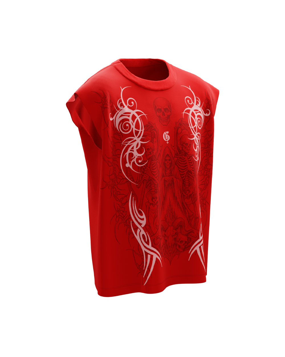 Khoon Red Boxy Unisex Vest