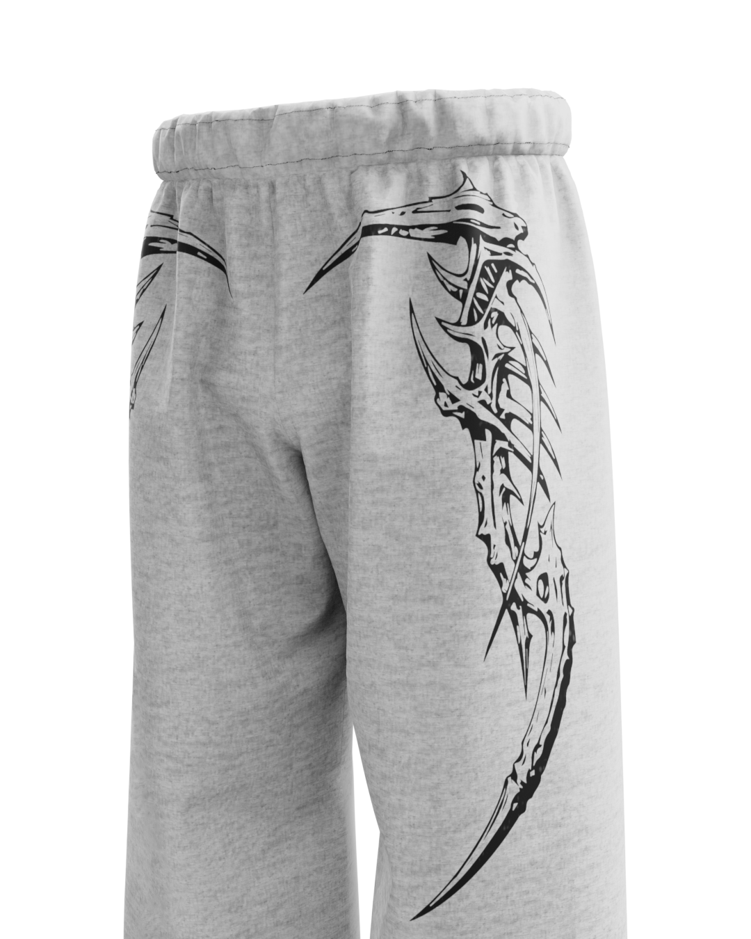 Grey Kraken Straight Fit Baggy Pants