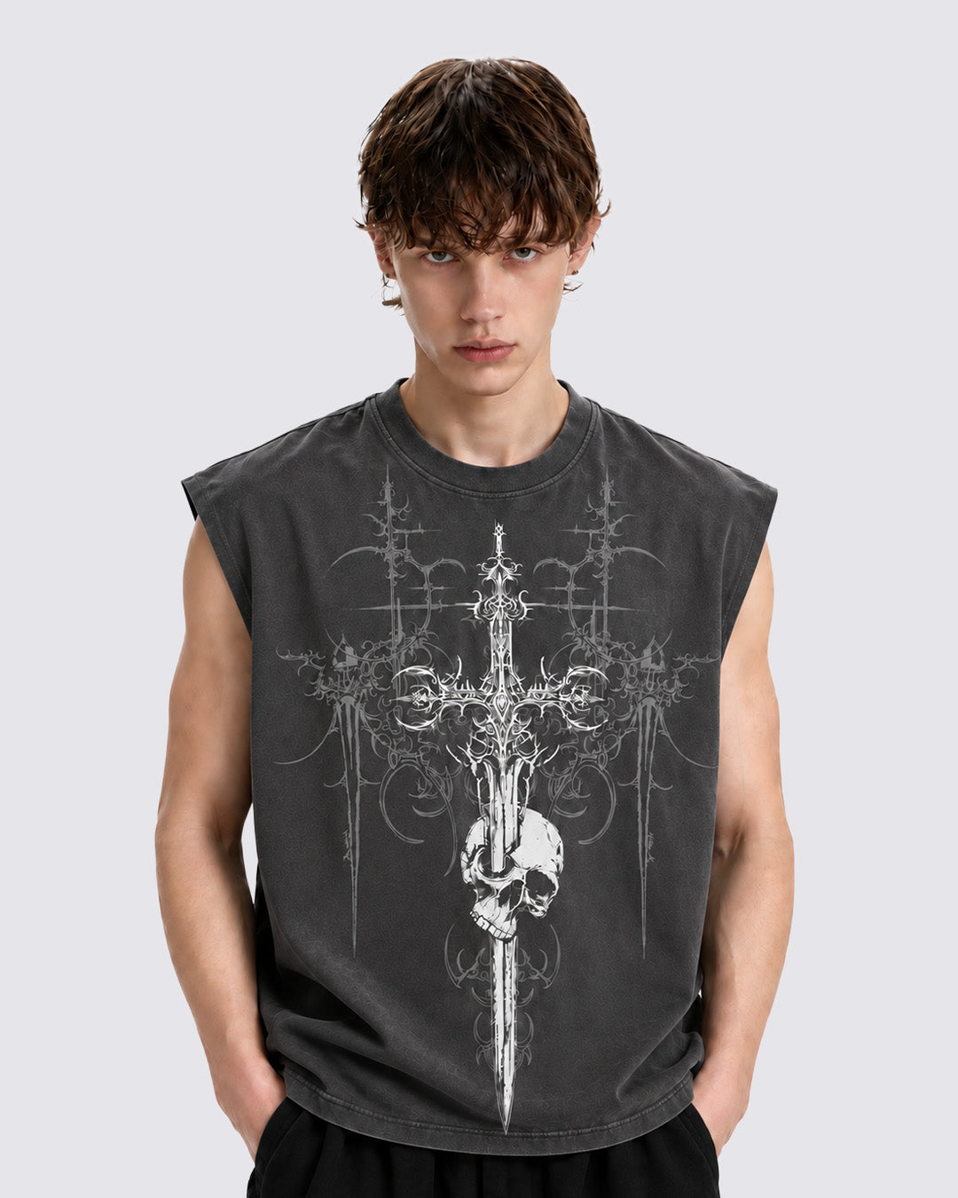 Mrityu Dark Grey Vest