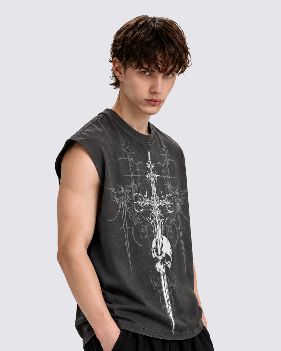 Mrityu Dark Grey Vest