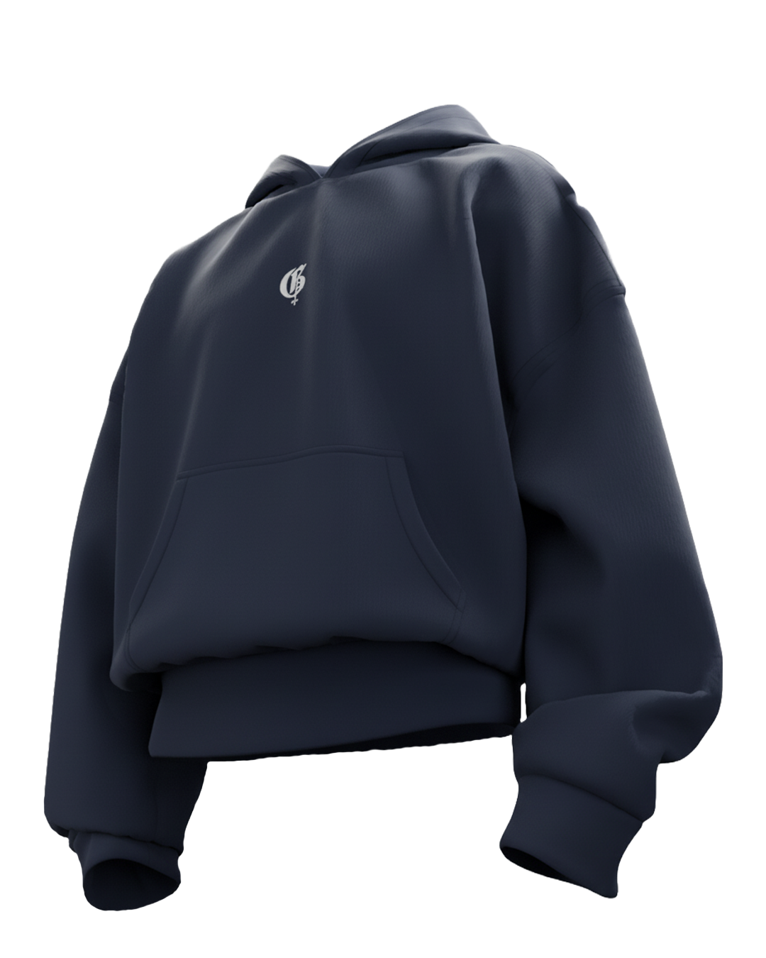 Navy Blue Boxy Oversized Hoodie