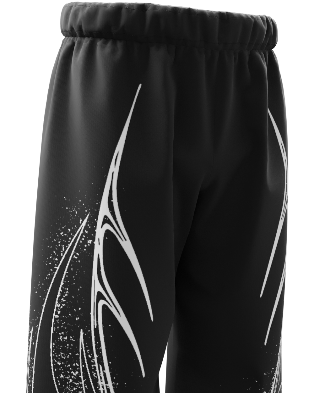 Nova Black Unisex Straight Fit Baggy Pants