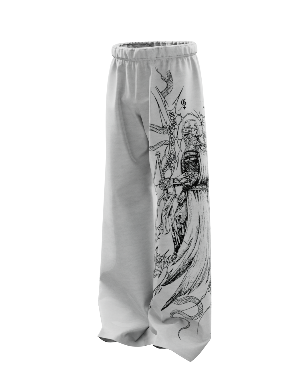 Pain Grey Unisex Straight Fit Baggy Pants