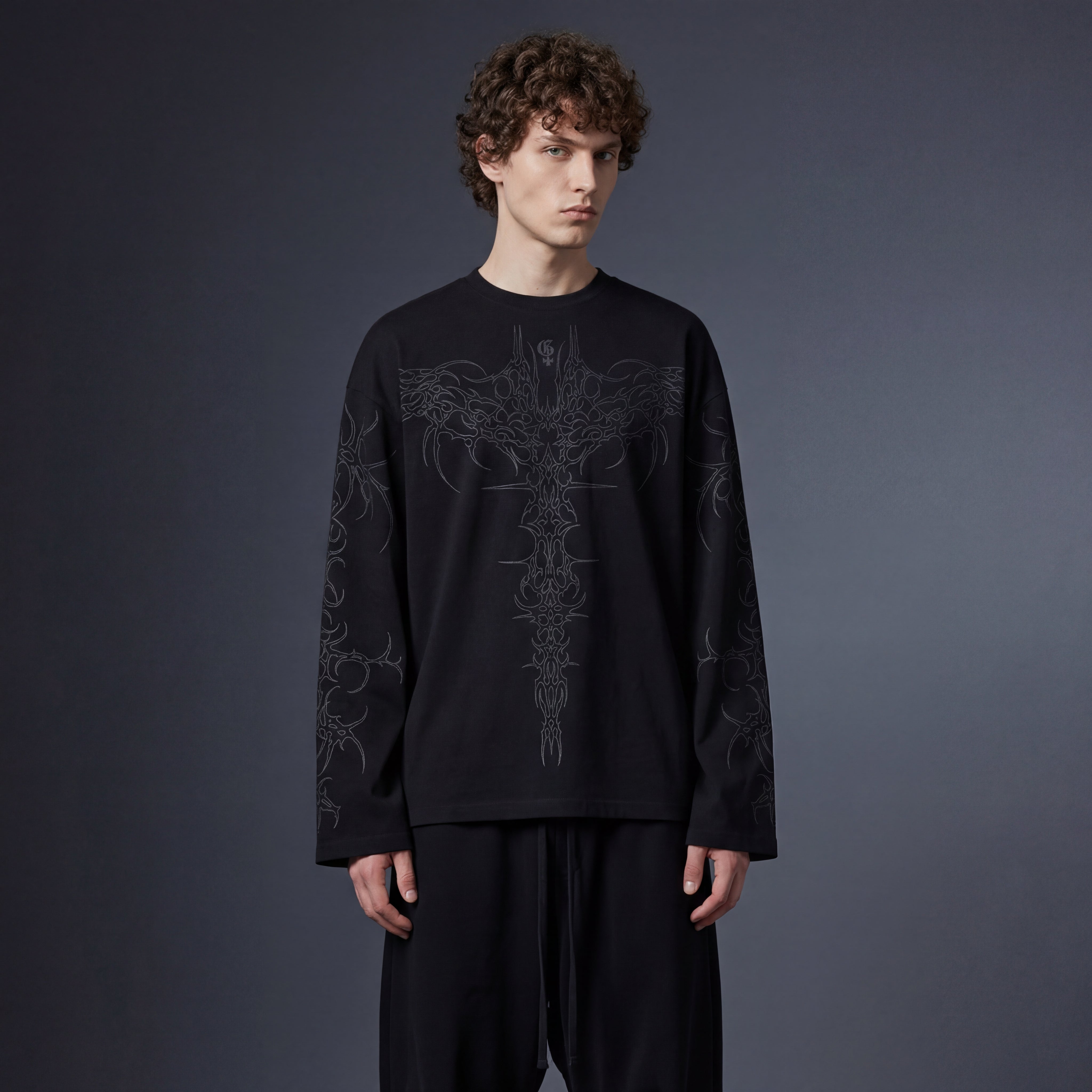 Rhino Black Full Sleeve T Shirt