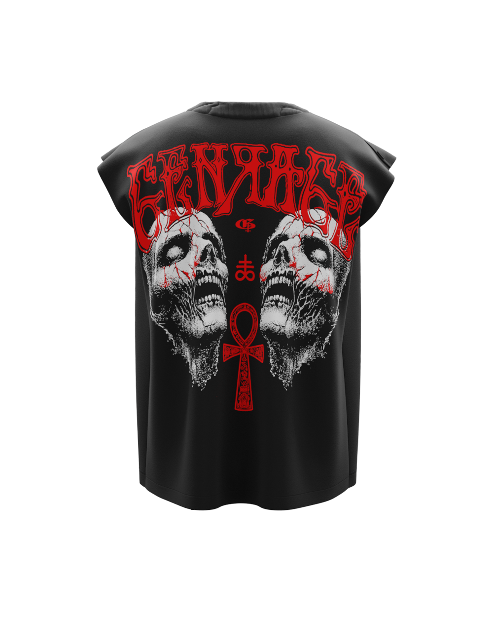 Samael Grave Black Boxy Unisex Vest