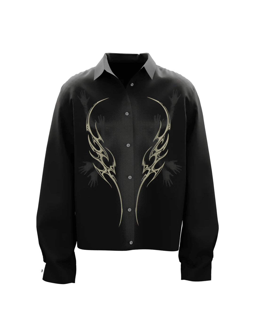 Wraith Boxy Black Oversized Shirt - GENRAGE