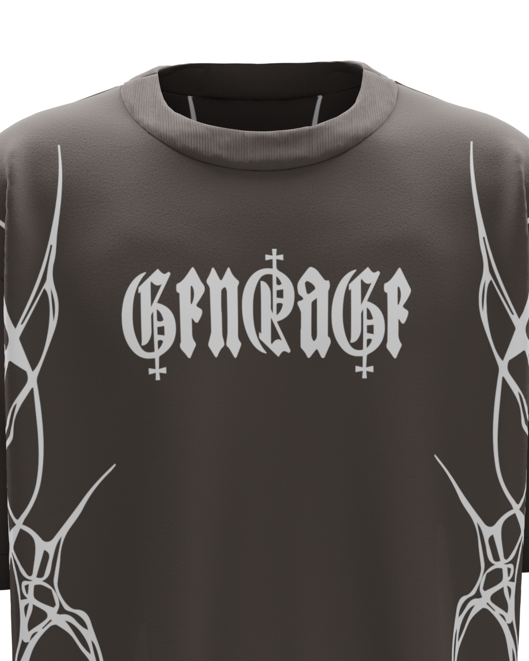 Sinutation Grey Boxy Oversized Tshirt