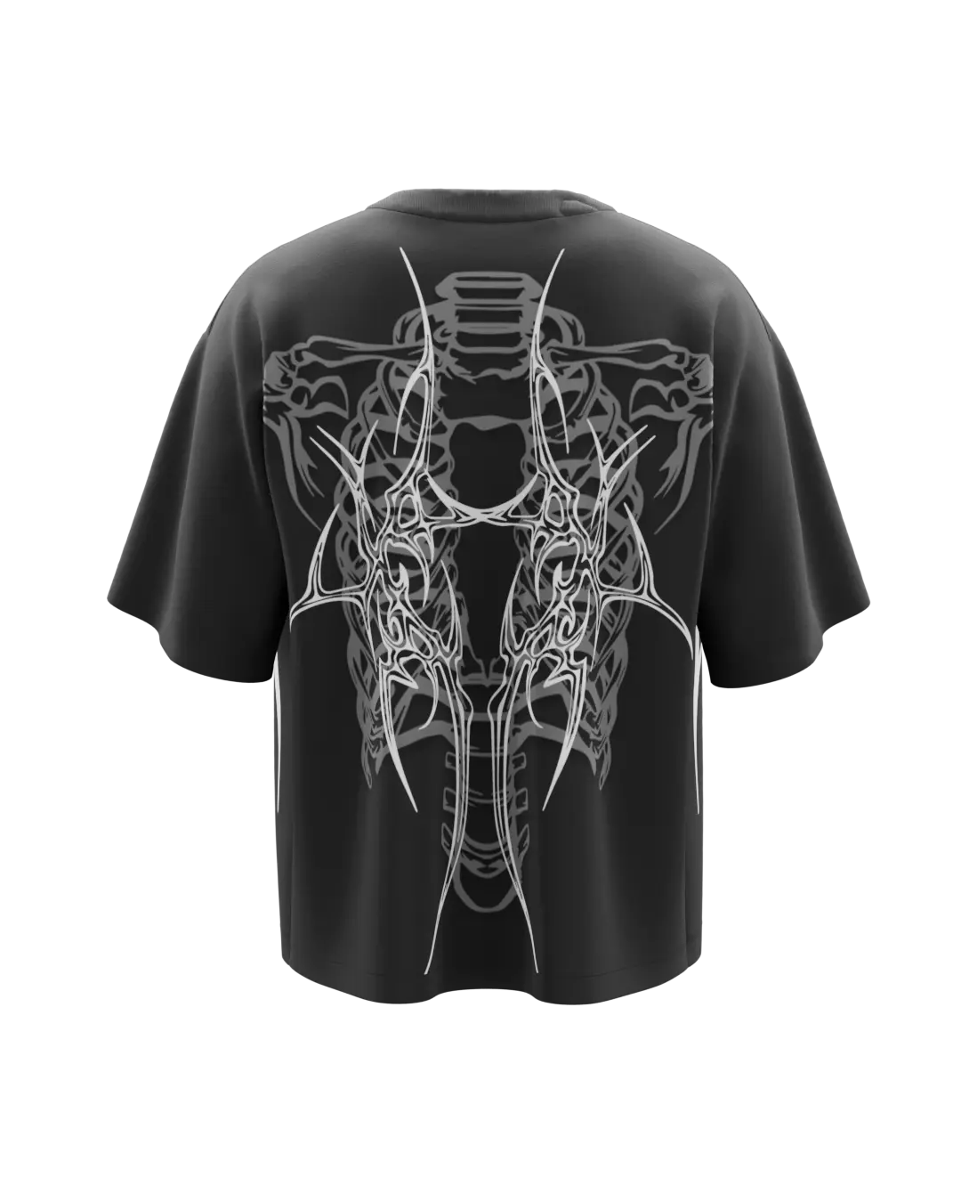 Sinutation Grey Charcoal Boxy Oversized Tshirt