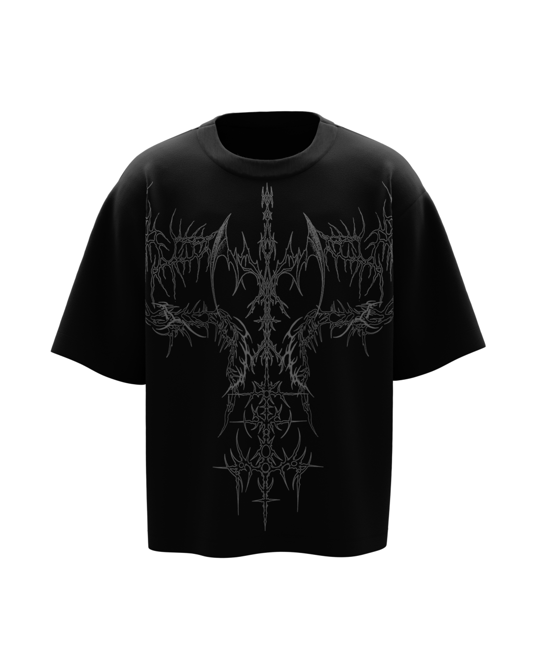 Trooper Black Boxy Oversized Tshirt