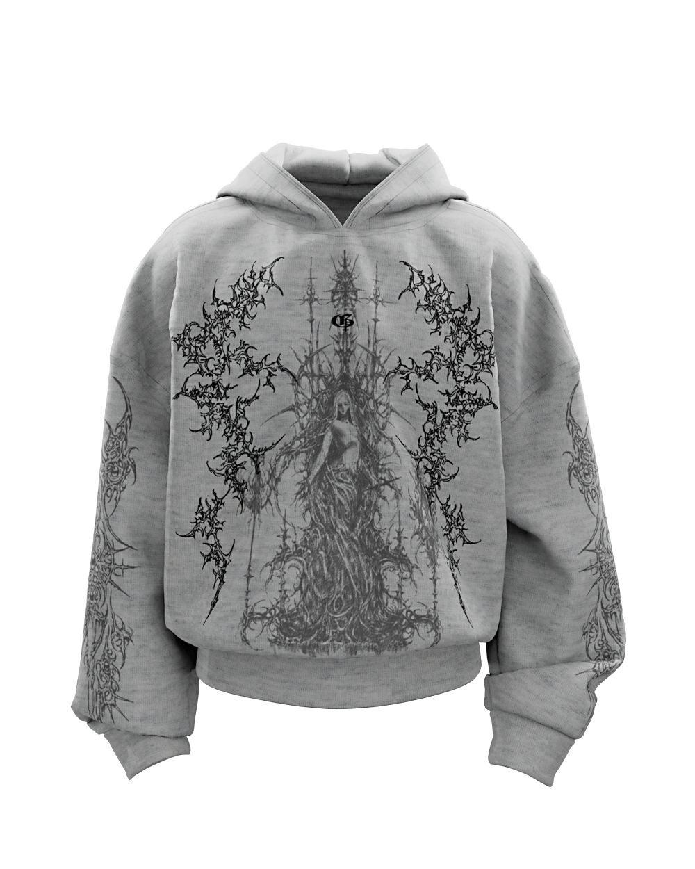 Skorn Grey Boxy Oversized Hoodie [PRE-ORDER]