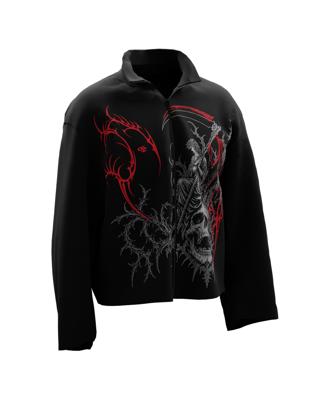 Skullix Black Boxy Jacket