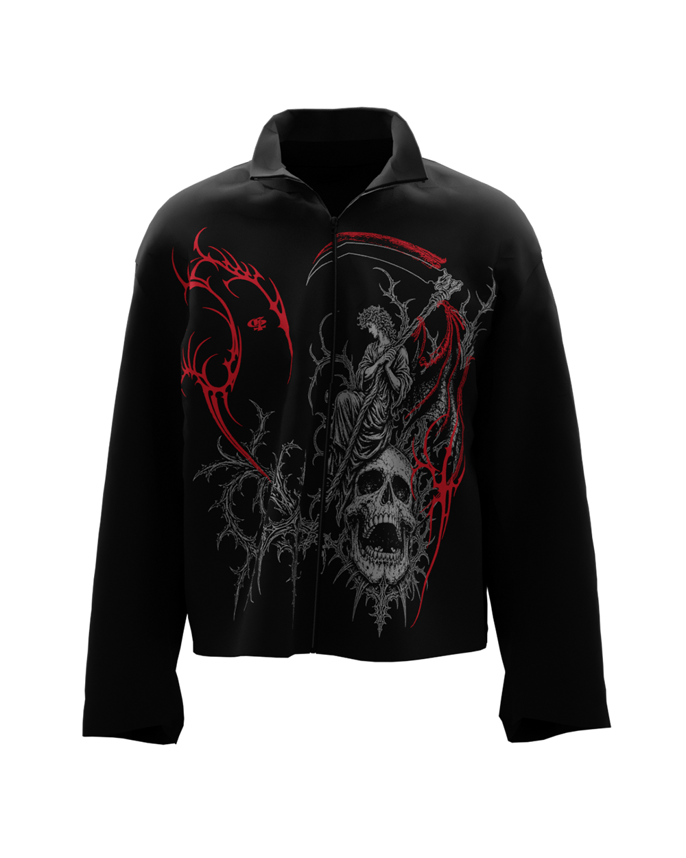 Skullix Black Boxy Jacket