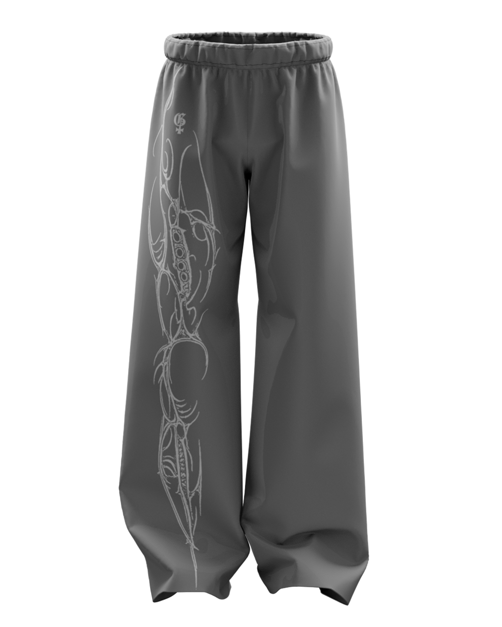 Strix Dark Grey Unisex Straight Fit Baggy Pants
