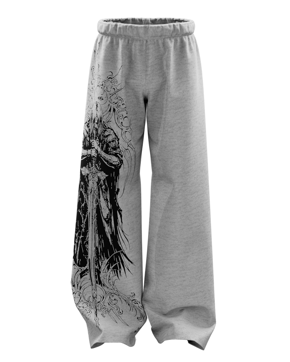 Stryk Grey Unisex Straight Fit Baggy Pants