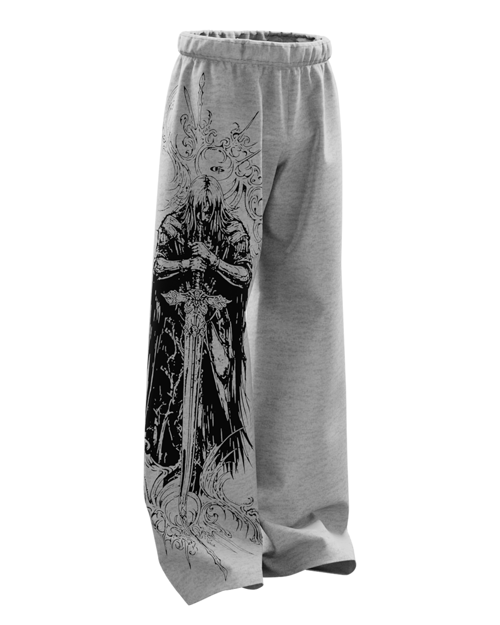 Stryk Grey Unisex Straight Fit Baggy Pants