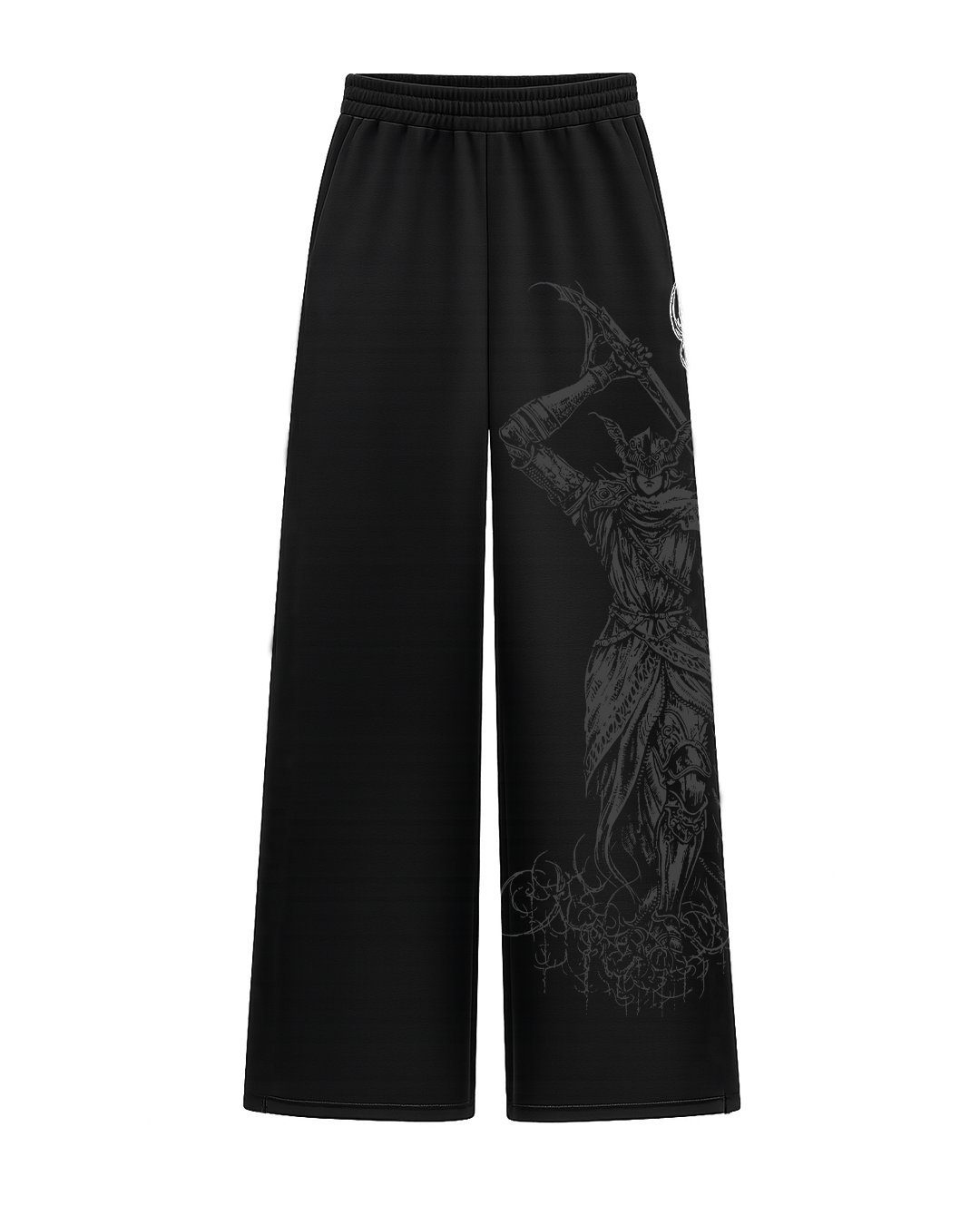 Bound Black Baggy Pants