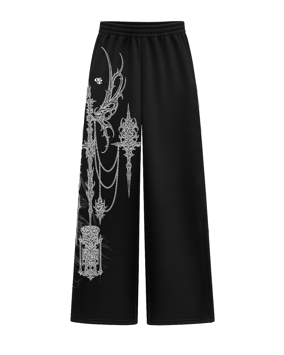 Bound Black Baggy Pants