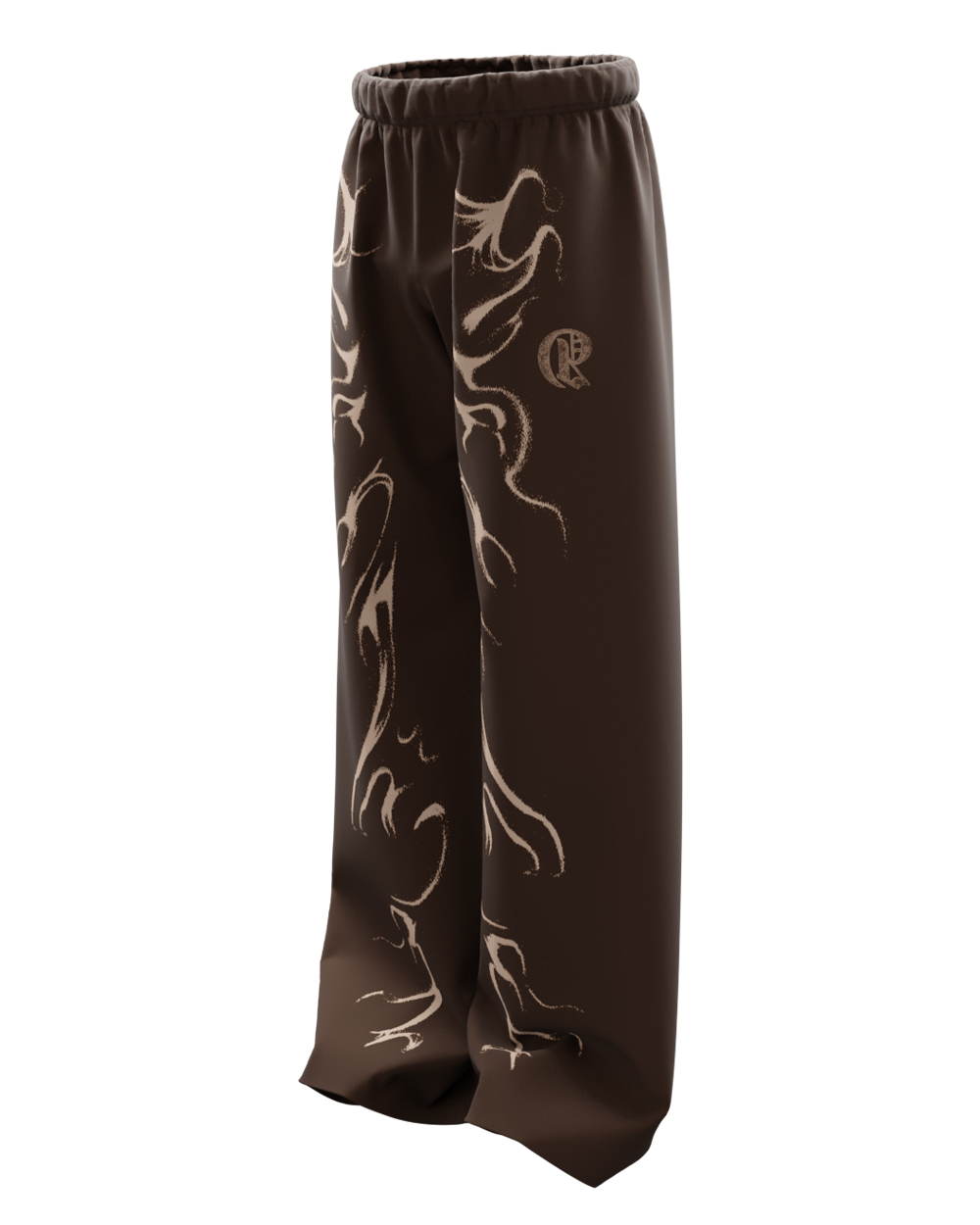 Smoke Brown Unisex Straight Fit Baggy Pants