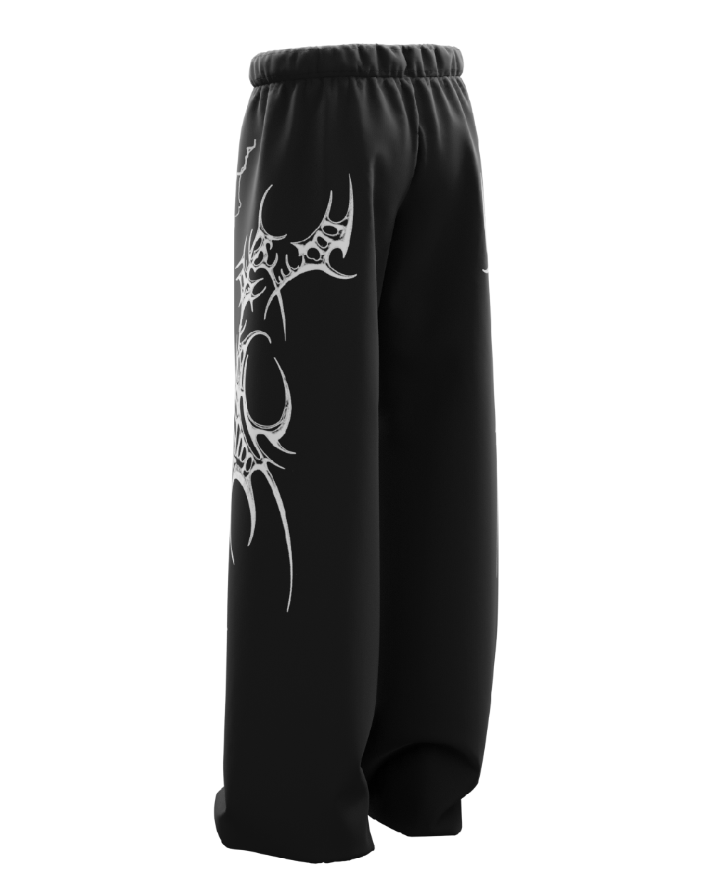 Typhoon Black Unisex Straight Fit Baggy Pants