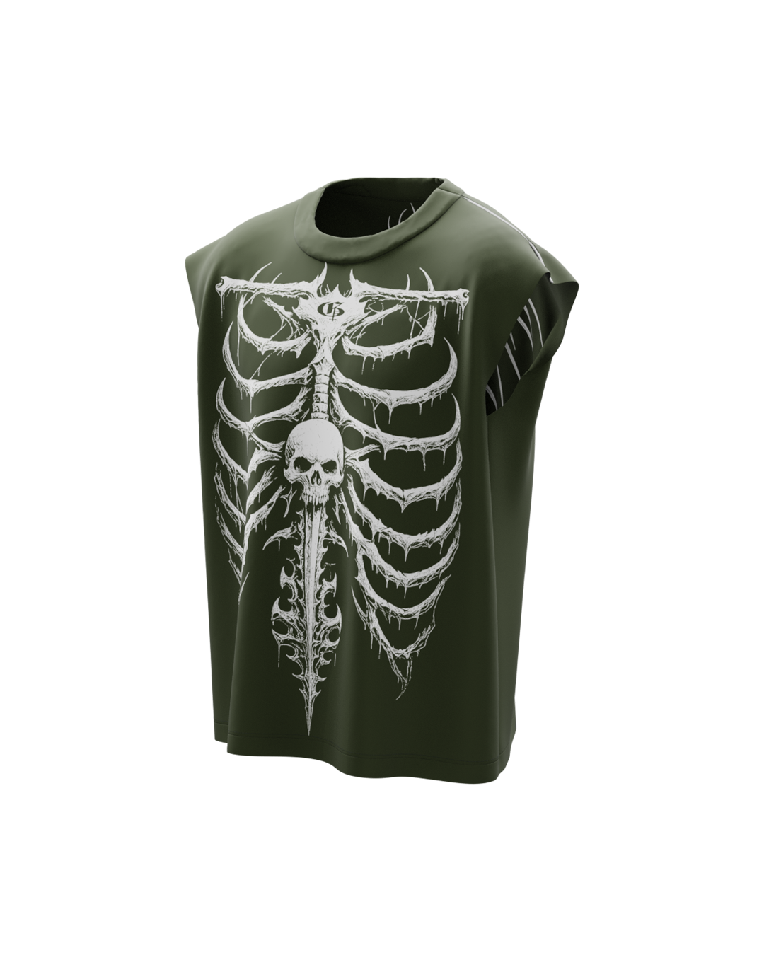 Axial Olive Boxy Unisex Vest