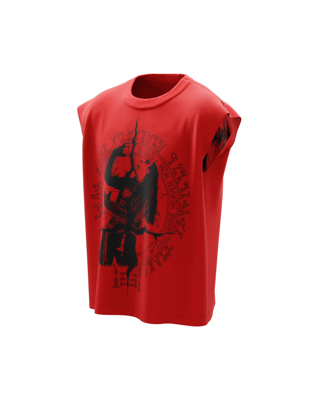 Crimson Red Boxy Unisex Vest