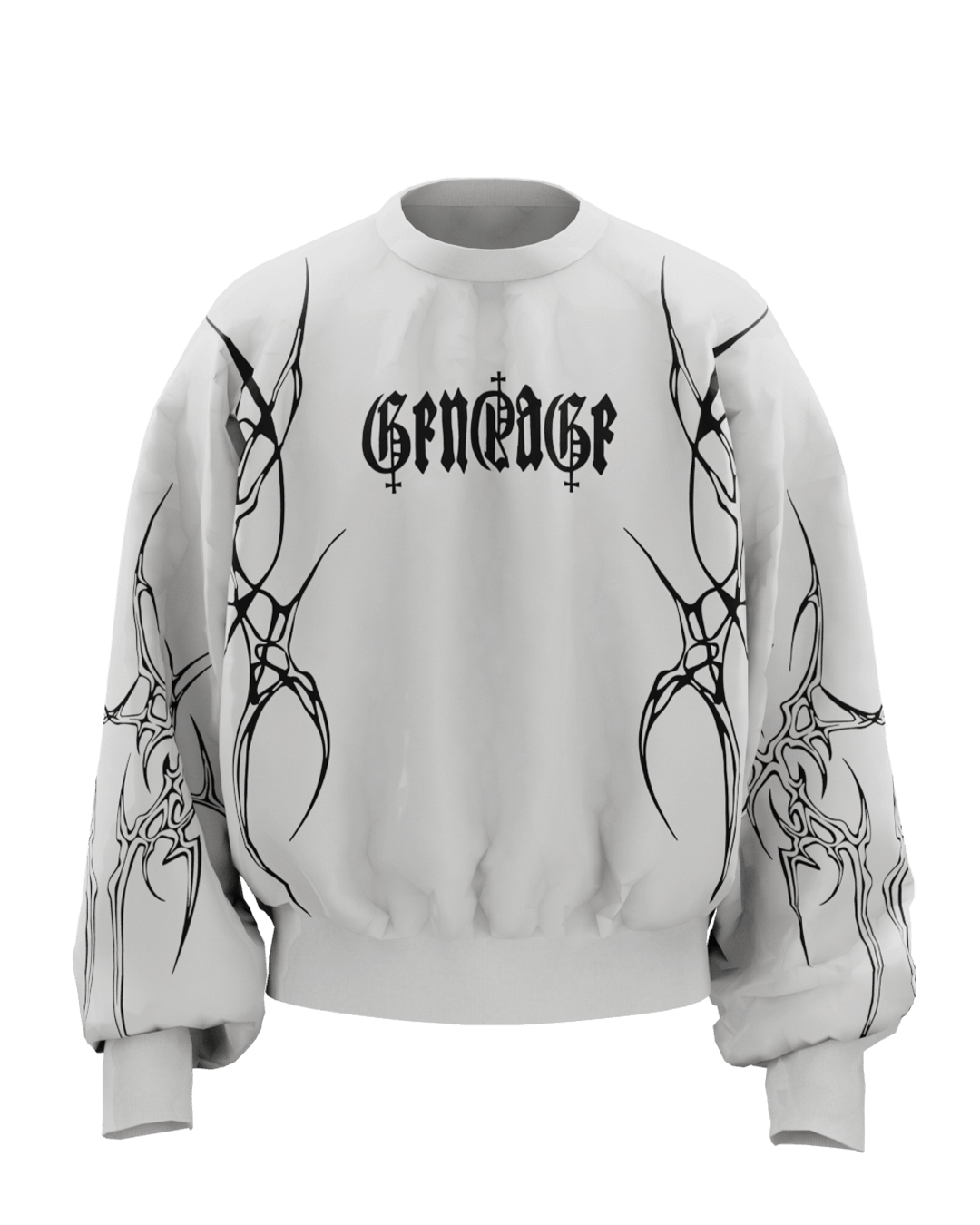 Distortion Boxy Long Sleeves Sweatshirt - GENRAGE