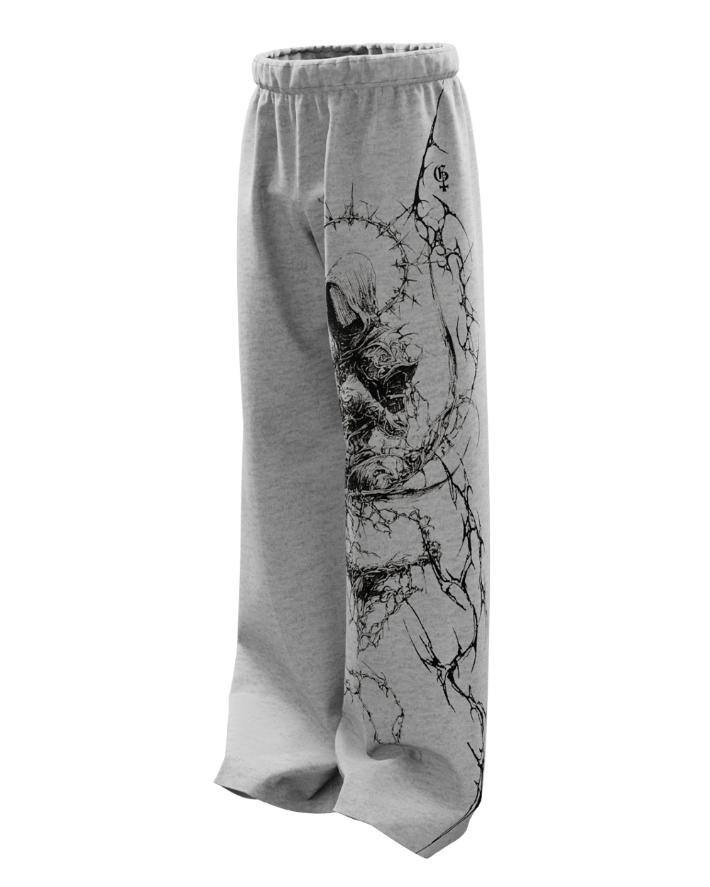 Xyra Grey Unisex Straight Fit Baggy Pants