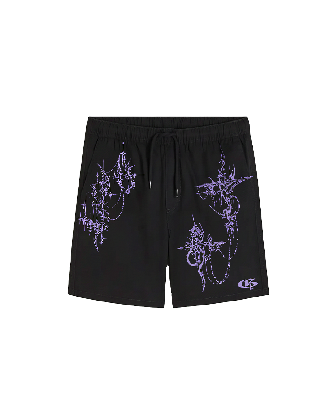 Zyra Black Unisex Shorts