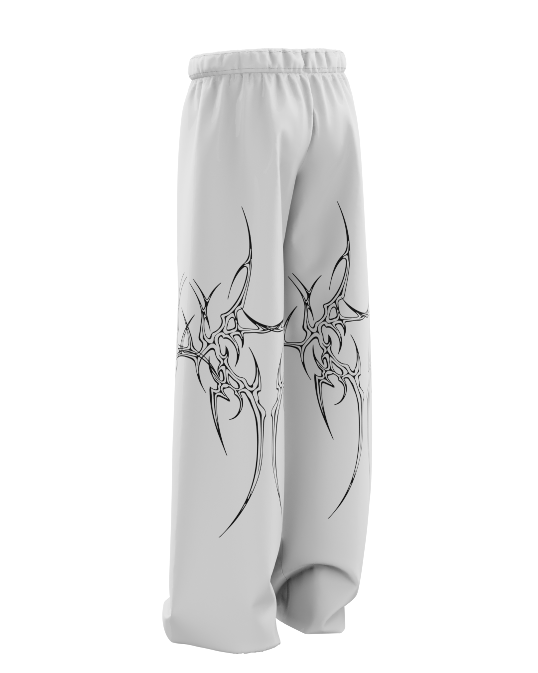 White Mutation Unisex Straight Fit Baggy Pants