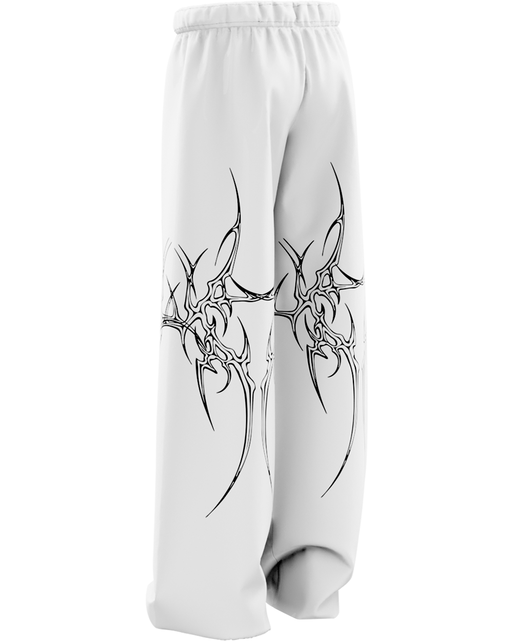 White Mutation Unisex Straight Fit Baggy Pants