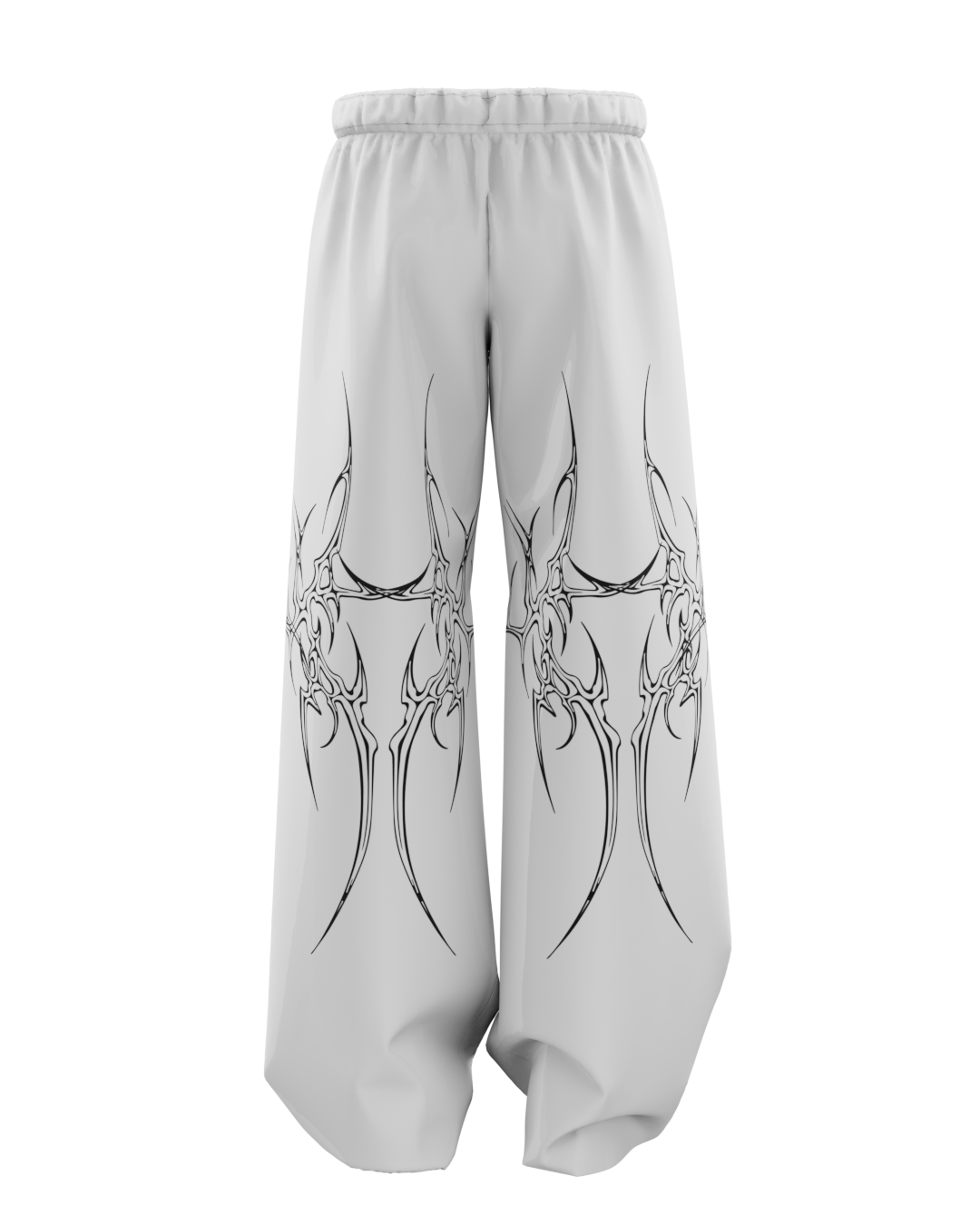 White Mutation Unisex Straight Fit Baggy Pants