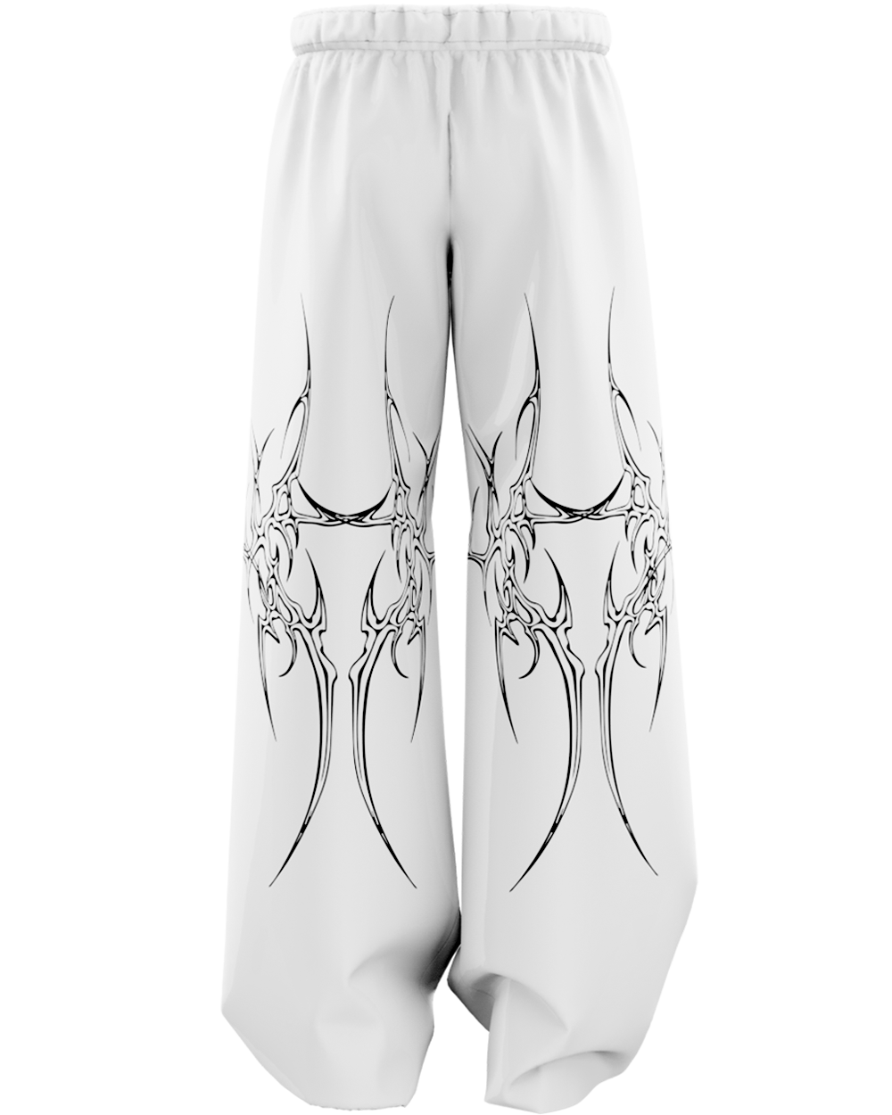 White Mutation Unisex Straight Fit Baggy Pants