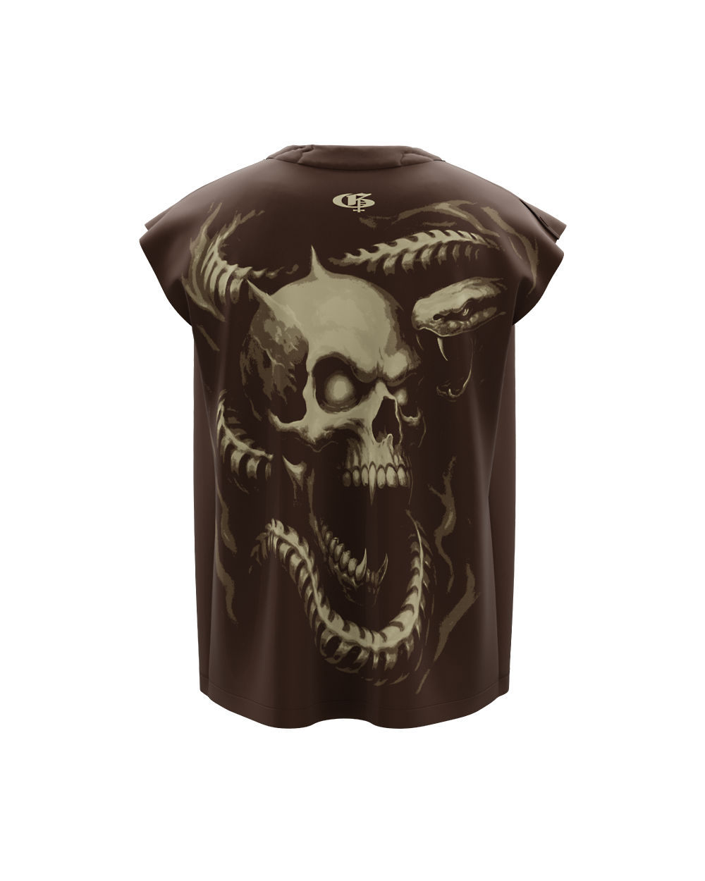 Punisher Brown Unisex Boxy Vest