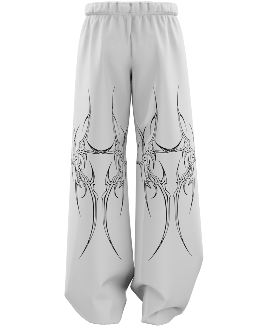 White Mutation Unisex Straight Fit Baggy Pants