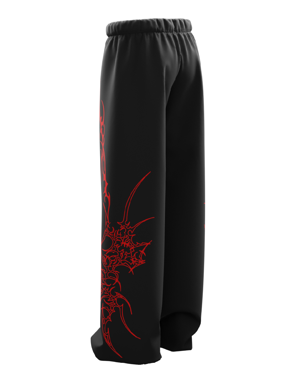 bloodsigil-black-unisex-straight-fit-baggy-pants-genrage-4