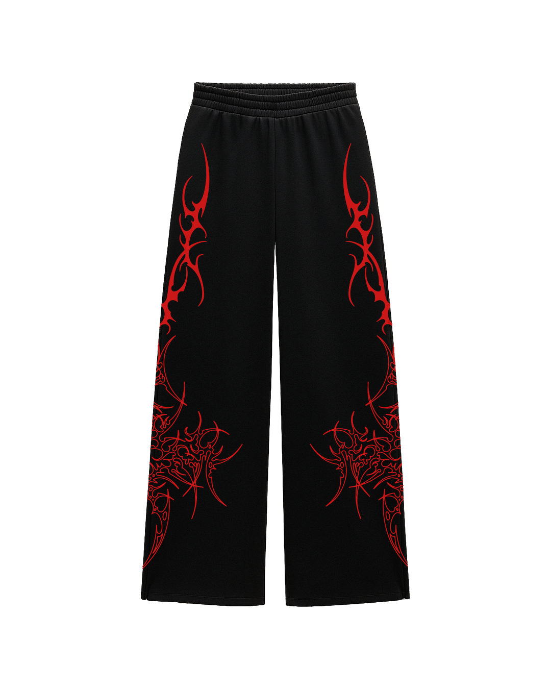 bloodsigil-black-unisex-straight-fit-baggy-pants-genrage-6