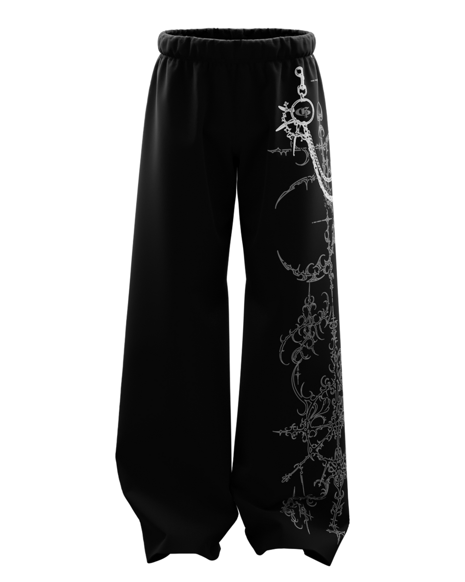 Chainsaw Black Baggy Pants