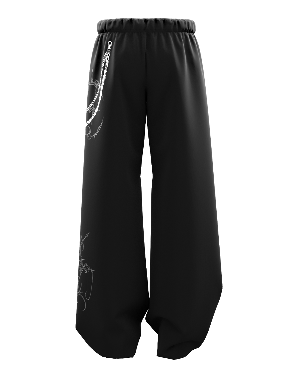 Chainsaw Black Baggy Pants