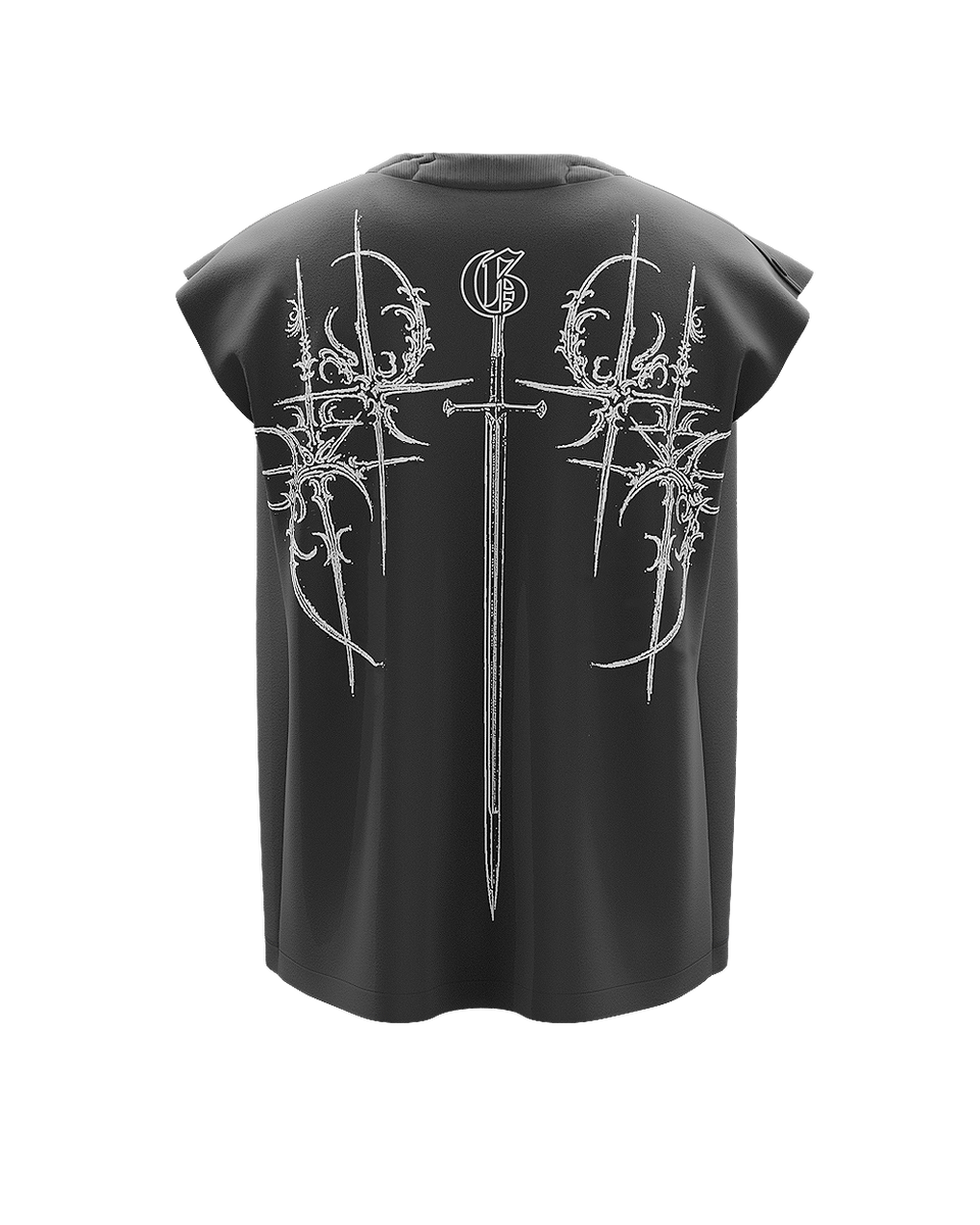 Charcoal Demon Boxy Unisex Vest