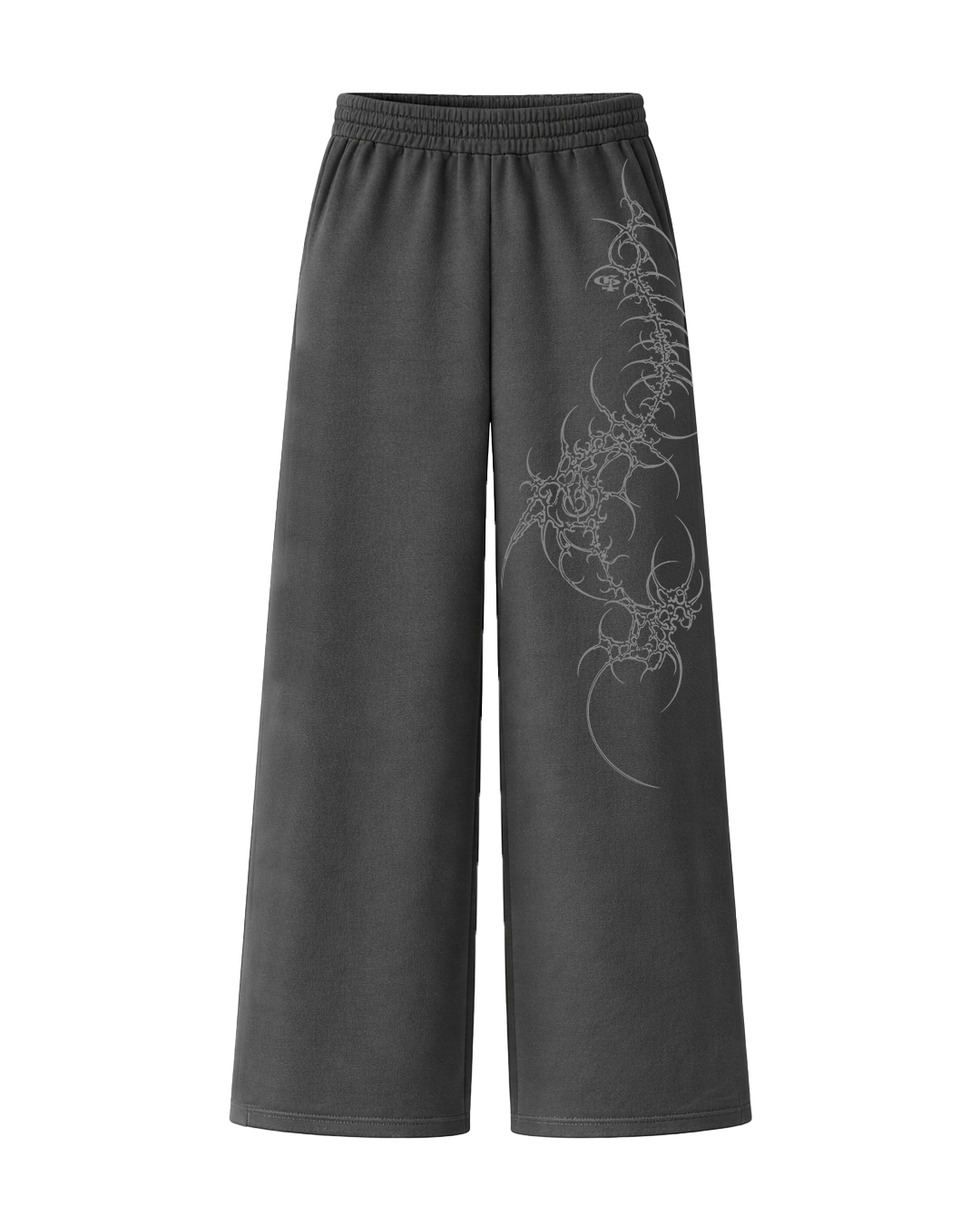 crest-dark-grey-unisex-straight-fit-baggy-pants-genrage-5