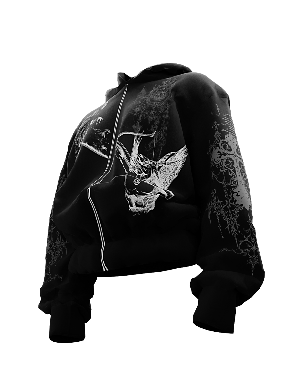 Perish Black Unisex Zipper Hoodie [PRE-ORDER]