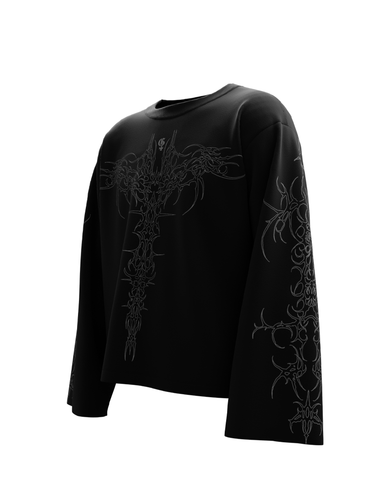 Rhino Black Full Sleeve T Shirt