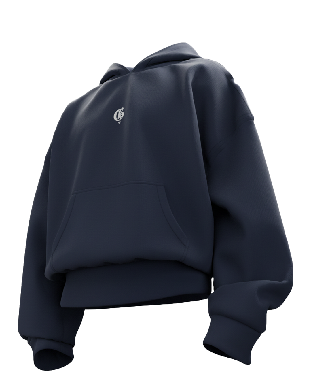 Navy Blue Boxy Oversized Hoodie