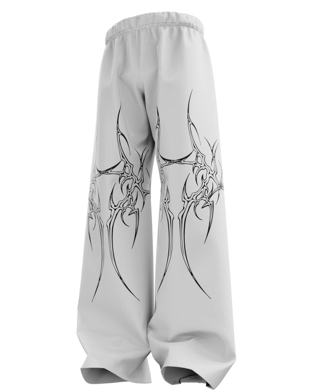 White Mutation Unisex Straight Fit Baggy Pants