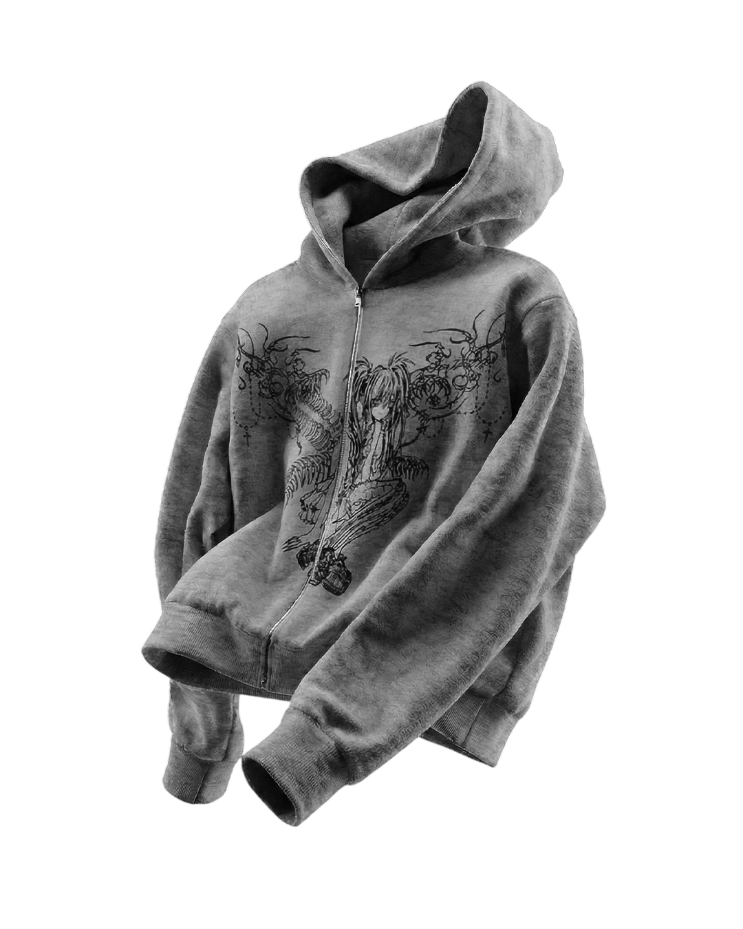 duality-melange-unisex-zipper-hoodie-genrage-2