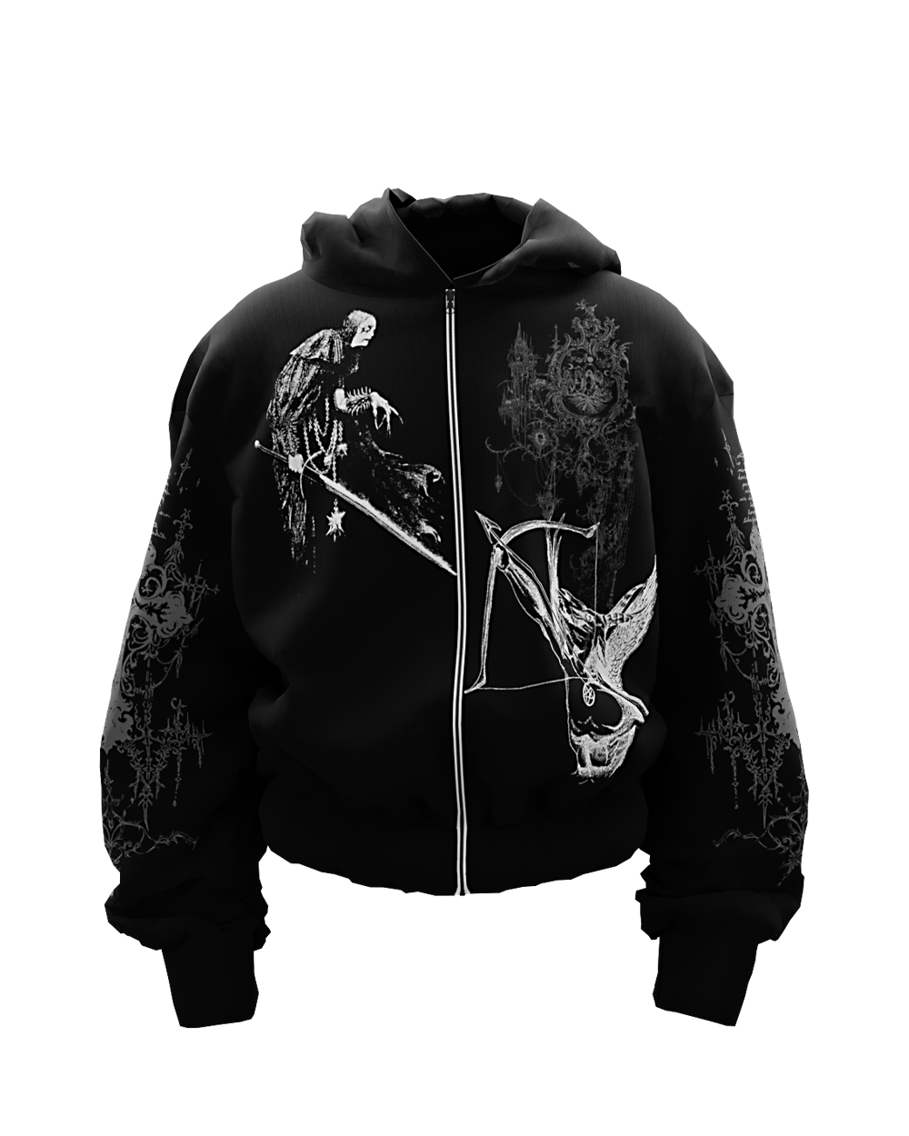 Perish Black Unisex Zipper Hoodie [PRE-ORDER]